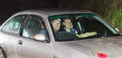 Rhys Williams and Paul Vaughan on a navigation rally