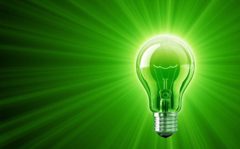 Green light bulb