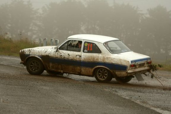 MkI Ford Escort rally car on South West Targa rally
