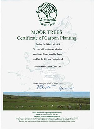 56 trees planted by Moor Trees in 2014