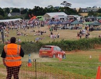 Red Ford Fiesta at Totnes Show aautotest