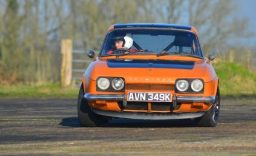 Reliant Scimitar in action at the Test Day  - South Hams Motor Club