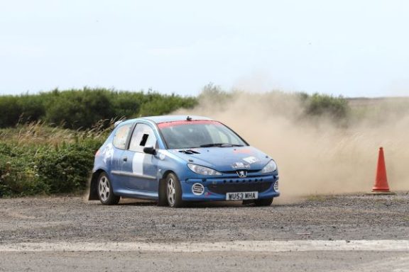 Peugeot 206 rally car on South West Targa rally