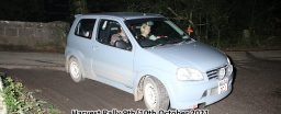 Small hatchback on SHMC night rally